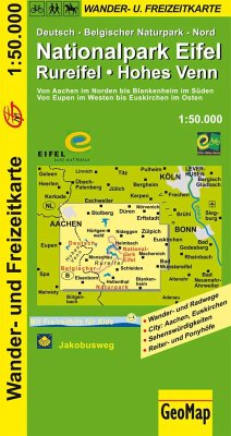 Nationalpark Eifel, Rureifel, Hohes Venn Wander- und Freizeitkarte - GeoMap