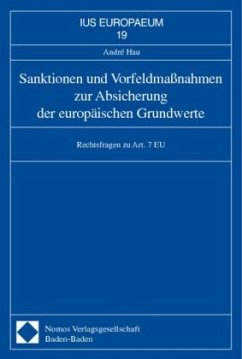 Sanktionen und Vorfeldmaßnahmen zur Absicherung der europäischen Grundwerte - Hau, André