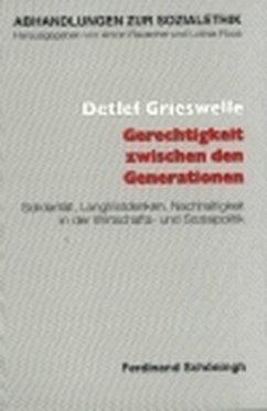 Cover Gerechtigkeit zwischen den Generationen