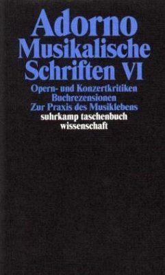 Musikalische Schriften - Adorno, Theodor W.