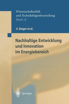 Nachhaltige Entwicklung und Innovation im Energiebereich - Steger, U.; Jahnke, M.; Kost, M.; Kurz, R.; Nutzinger, H. G.; Gather, C.; Achterberg, W.; Blok, K.; Bode, H.; Frenz, W.; Ziesemer, Th.; Hanekamp, G.; Imboden, D.