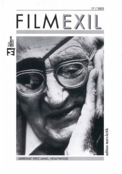 Cover Adressat Fritz Lang, Hollywood / FilmExil Bd.17
