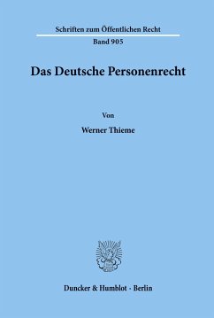 Das Deutsche Personenrecht. - Thieme, Werner