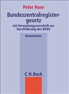 Bundeszentralregistergesetz - Hase, Peter (Erl.)