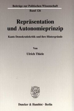 Repräsentation und Autonomieprinzip. - Thiele, Ulrich