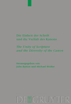 Die Einheit der Schrift und die Vielfalt des Kanons / The Unity of Scripture and the Diversity of the Canon - Barton, John / Wolter, Michael (Hgg.)