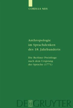 Anthropologie im Sprachdenken des 18. Jahrhunderts - Neis, Cordula