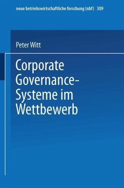 Corporate Governance-Systeme im Wettbewerb - Witt, Peter