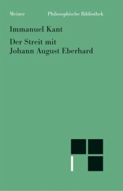 Der Streit mit Johann August Eberhard - Kant, Immanuel