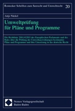 Umweltprüfung für Pläne und Programme - Näckel, Antje