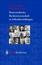Österreichische Rechtswissenschaft in Selbstdarstellungen - Jabloner, Clemens / Mayer, Heinz (Hgg.)