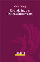Grundzüge des Datenschutzrechts - Gola, Peter / Klug, Christoph