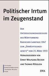 Cover Politischer Irrtum im Zeugenstand