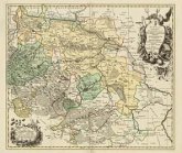 Historische Landkarte: Fürstentum Halberstadt mit der Abtei Quedlinburg und der Grafschaft Werningerode und der Harz 176