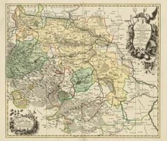 Historische Landkarte: Fürstentum Halberstadt mit der Abtei Quedlinburg und der Grafschaft Werningerode und der Harz 176 - Dingelsted, Christoph A.