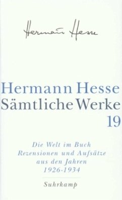 Die Welt im Buch / Sämtliche Werke 19, Tl.4 - Hesse, Hermann