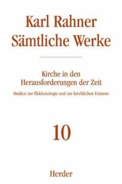 Karl Rahner Sämtliche Werke / Sämtliche Werke 10 - Rahner, Karl