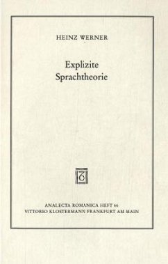 Explizite Sprachtheorie - Werner, Heinz