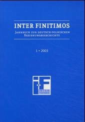 Cover Inter Finitimos, Jahrbuch zur deutsch-polnischen Beziehungsgeschichte