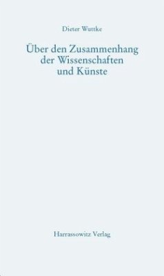 Cover Über den Zusammenhang der Wissenschaften und Künste