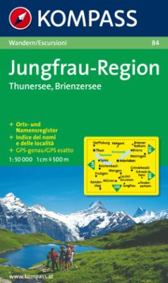 Kompass Karte Jungfrau-Region, Thunersee, Brienzersee