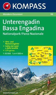 Cover Unterengadin / Bassa Engadina. Nationalpark / Parco Nazionale. Wanderkarte / Carta escursioni 98, 1 : 50000. Laufzeit bis 2010