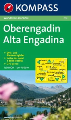 Cover Kompass Karte Oberengadin. Alta Engadina