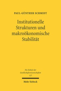 Institutionelle Strukturen und makroökonomische Stabilität, m. CD-ROM - Schmidt, Paul-Günther