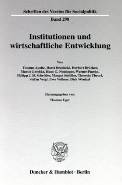 Institutionen und wirtschaftliche Entwicklung. - Eger, Thomas (Hrsg.)