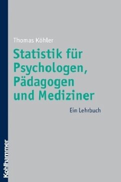 Cover Statistik für Psychologen, Pädagogen und Mediziner