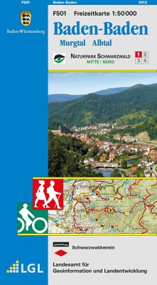 Topographische Freizeitkarte Baden-Württemberg Baden-Baden