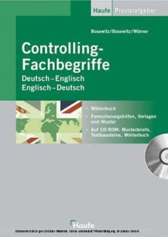 Controlling-Fachbegriffe, Deutsch-Englisch / Englisch-Deutsch, m. CD-ROM - Bosewitz, Annette; Bosewitz, René; Wörner, Frank