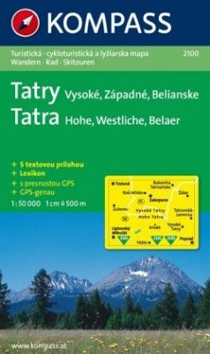 Kompass Karte Tatra - Hohe, Westliche, Belaer. Tatry - Vysoké, Západné, Belianske