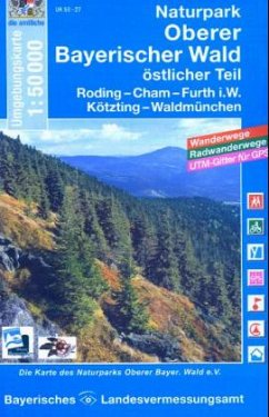Cover Topographische Karte Bayern Naturpark Oberer Bayerischer Wald, östlicher Teil