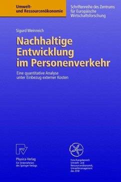 Nachhaltige Entwicklung im Personenverkehr - Weinreich, Sigurd