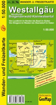 Westallgäu, Nördl. Bregenzerwald, Kleinwalsertal Wander- und Freizeitkarte - GeoMap