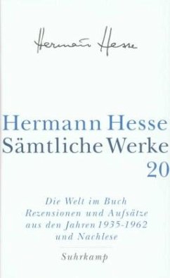 Die Welt im Buch / Sämtliche Werke Bd.20, Tl.5 - Hesse, Hermann