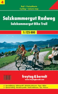 Freytag & Berndt Rad- + Freizeitkarte Salzkammergut-Radweg. Salzkammergut Bike Trail