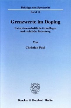 Grenzwerte im Doping. - Paul, Christian