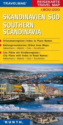 Cover Travelmag Reisekarte Skandinavien Süd; Southern Scandinavia / Travelmag Reisekarten