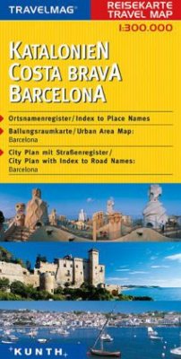 Travelmag Reisekarte Katalonien, Costa Brava, Barcelona / Travelmag Reisekarten