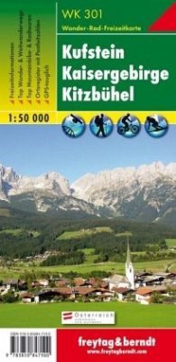 WK 301 Kufstein - Kaisergebirge - Kitzbühel, Wanderkarte 1:50.000