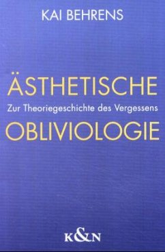 Cover Ästhetische Obliviologie