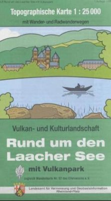 Topographische Karte Rheinland-Pfalz Rund um den Laacher See mit Vulkanpark