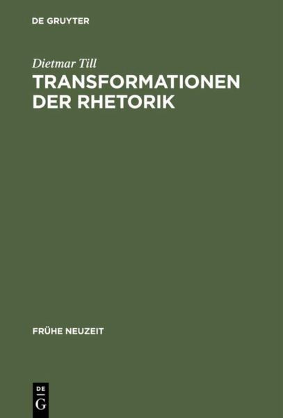Transformationen der Rhetorik Transformationen der Rhetorik