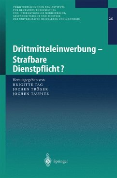 Drittmitteleinwerbung - Strafbare Dienstpflicht? - Tag, Brigitte / Tröger, Jochen / Taupitz, Jochen (Hgg.)