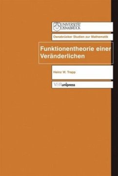 Funktionentheorie einer Veränderlichen - Trapp, Heinz-Wilhelm