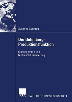 Die Gutenberg-Produktionsfunktion - Sonntag, Susanne