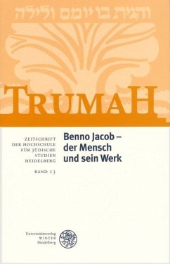 Benno Jacob - der Mensch und sein Werk