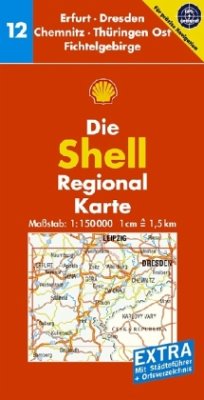 Cover Die Shell Regionalkarte Erfurt, Dresden, Chemnitz, Thüringen Ost, Fichtelgebirge